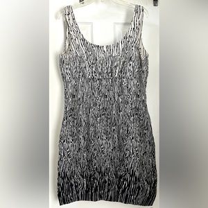 Zara Black & White Silk Dress